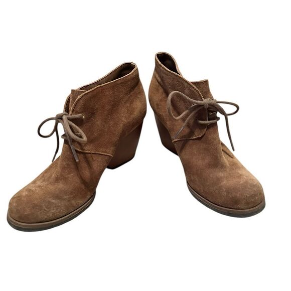 Kork-Ease Roana Brown Suede Wedge Booties | 6 - Picture 1 of 11
